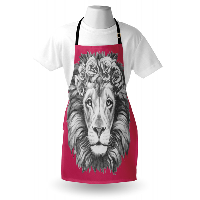 Wild Animal Floral Wreath Apron