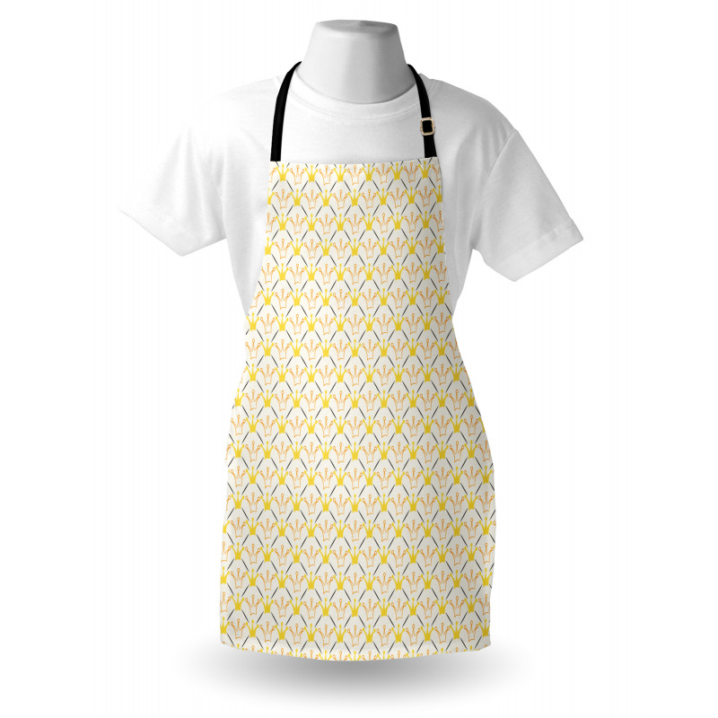 Crowns Checkered Pattern Apron