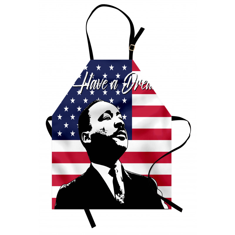 Amerika Mutfak Önlüğü Martin Luther King ve Üzerinde Ünlü Sözü