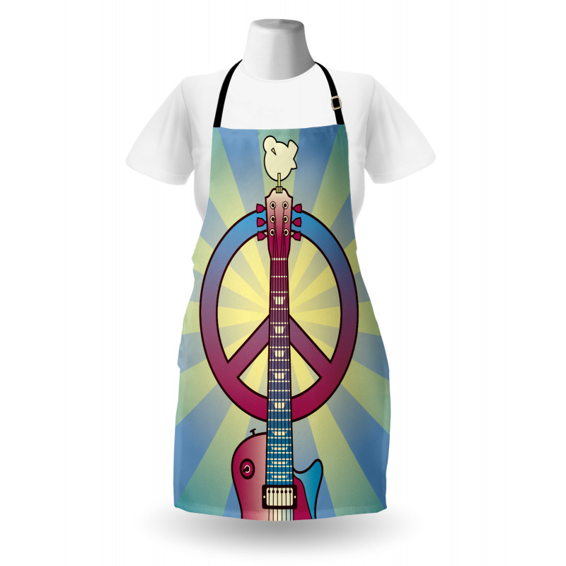 Woodstock Music Theme Apron