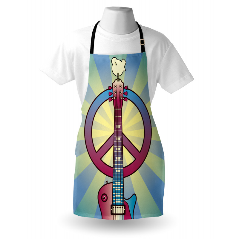 Woodstock Music Theme Apron