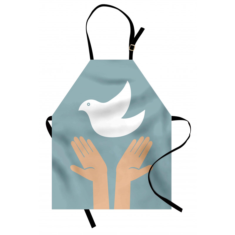 Peace Dove Flying Hands Apron