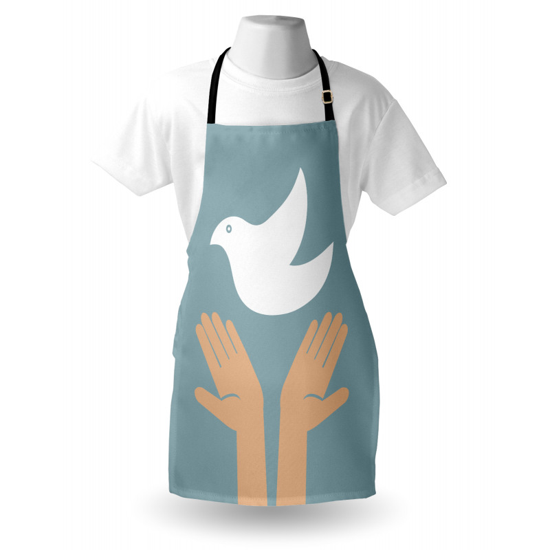 Peace Dove Flying Hands Apron