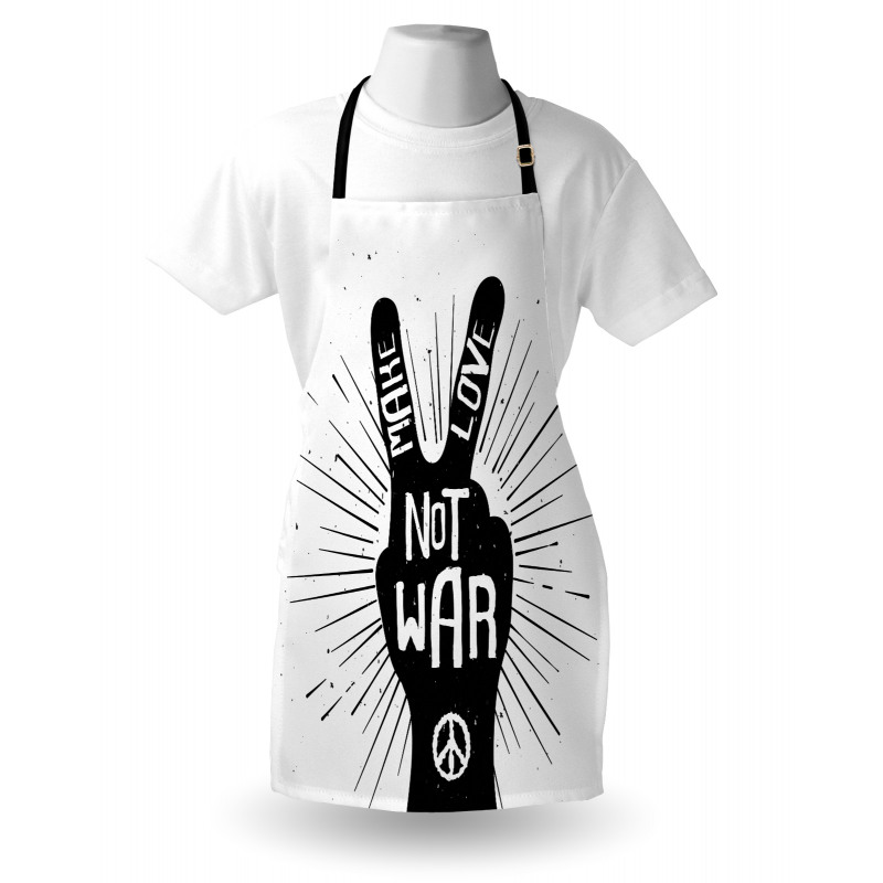 Sixties Pacifist Slogan Apron