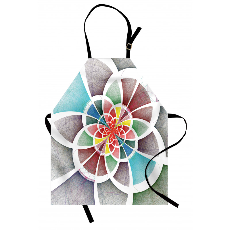 Circles Fractal Lines Apron