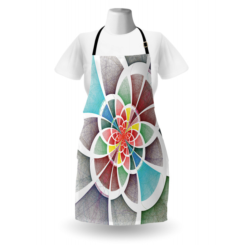 Circles Fractal Lines Apron