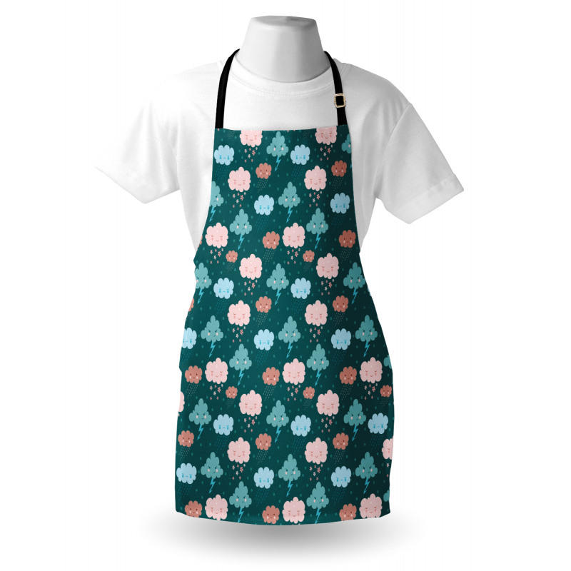 Happy Sad Angry Clouds Apron
