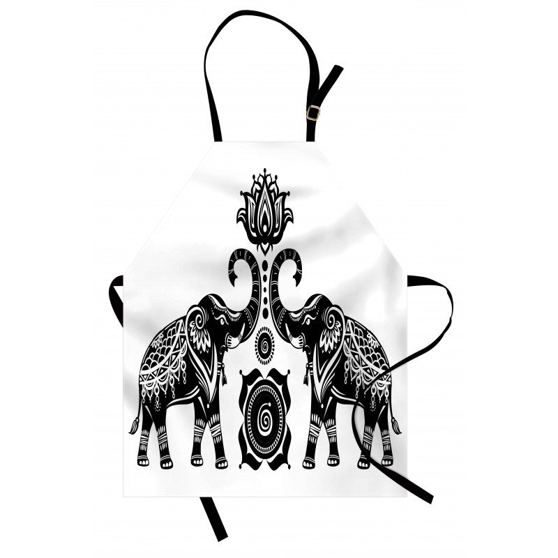 Elephants and Lotus Apron