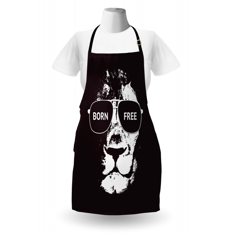 Lion Glasses Apron