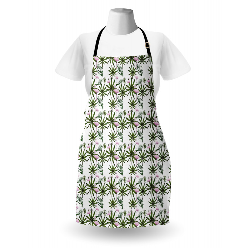 Bended Neck Flamingo Apron