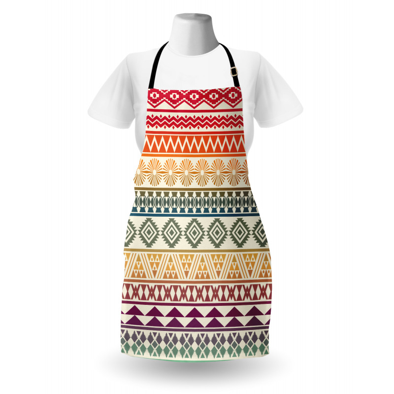 Geometric Zig Zag Lines Apron