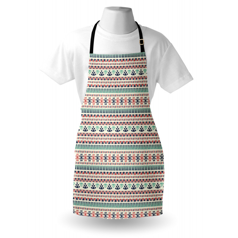 Geometric Triangle Stripe Apron