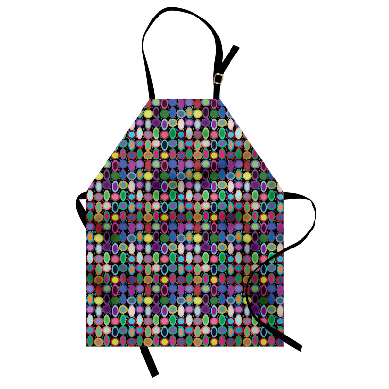 Abstract Oval Shapes Apron