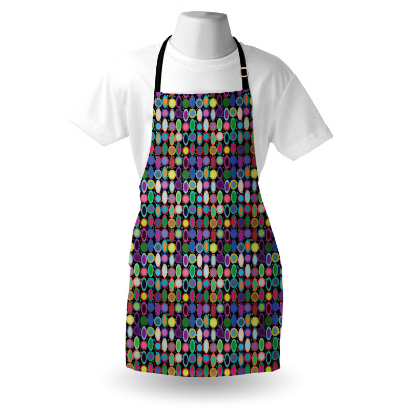 Abstract Oval Shapes Apron
