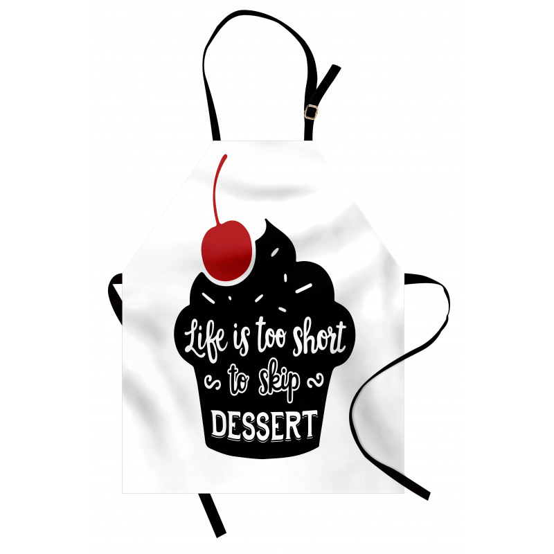 Muffin Silhouette Words Apron