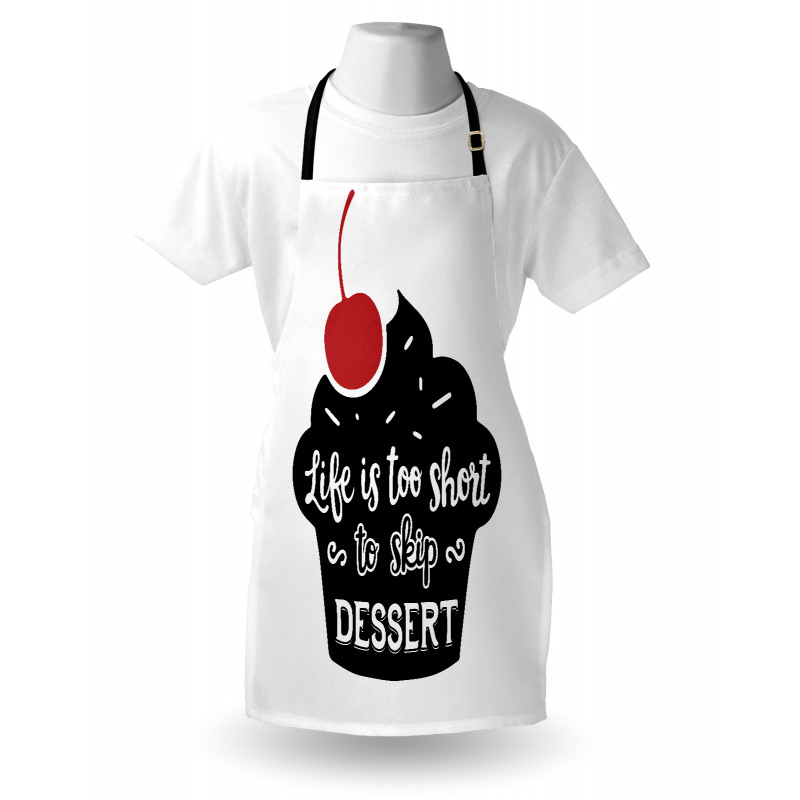 Muffin Silhouette Words Apron