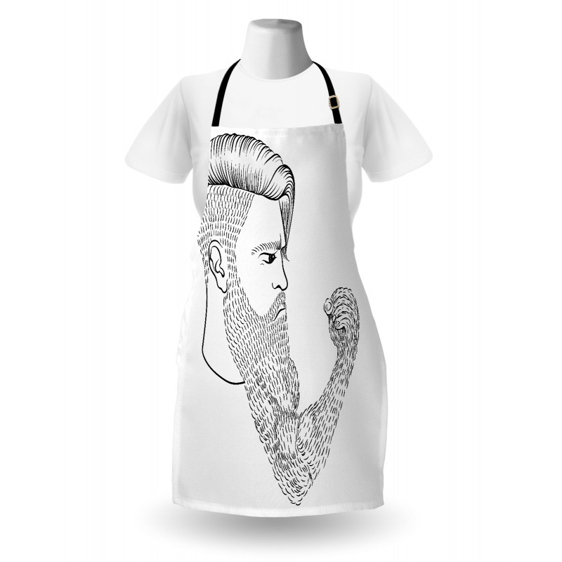 Serious Man Fist Beard Apron