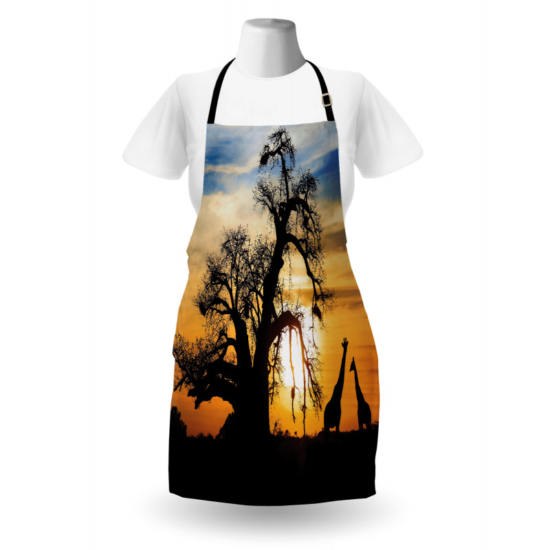 Giraffes Baobab Tree Apron