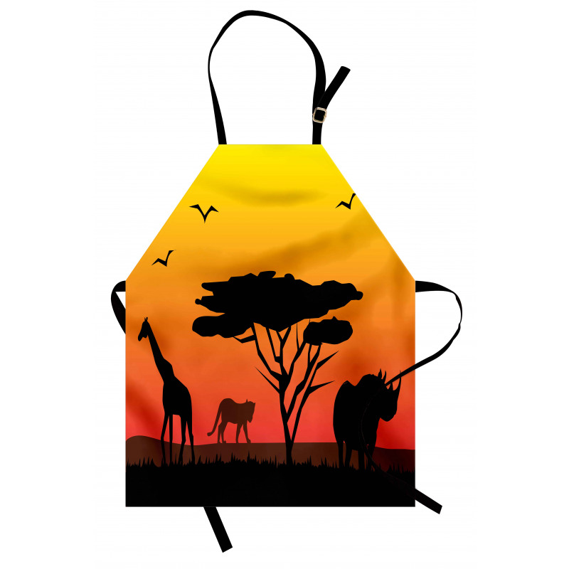 Silhouette of Animals Apron