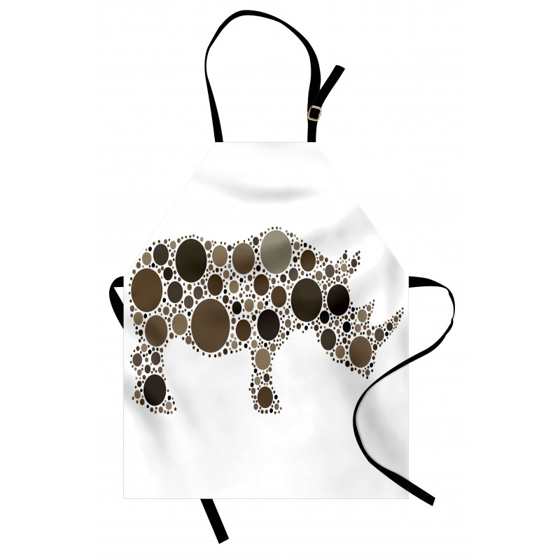 Rhino Dots Silhouette Apron