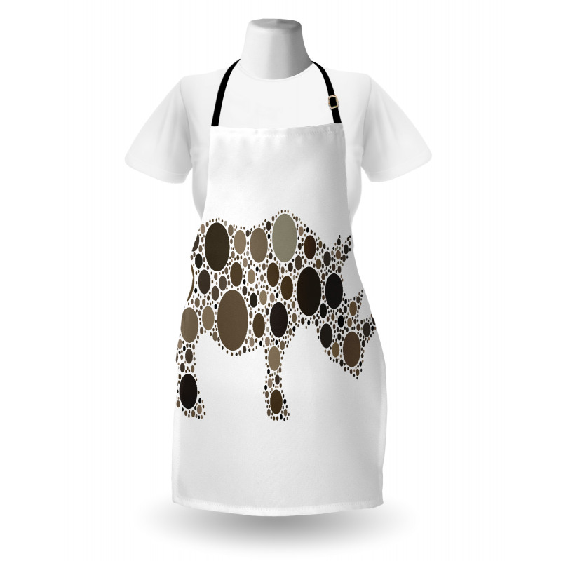 Rhino Dots Silhouette Apron