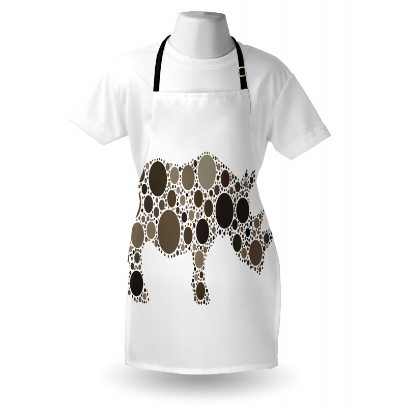 Rhino Dots Silhouette Apron