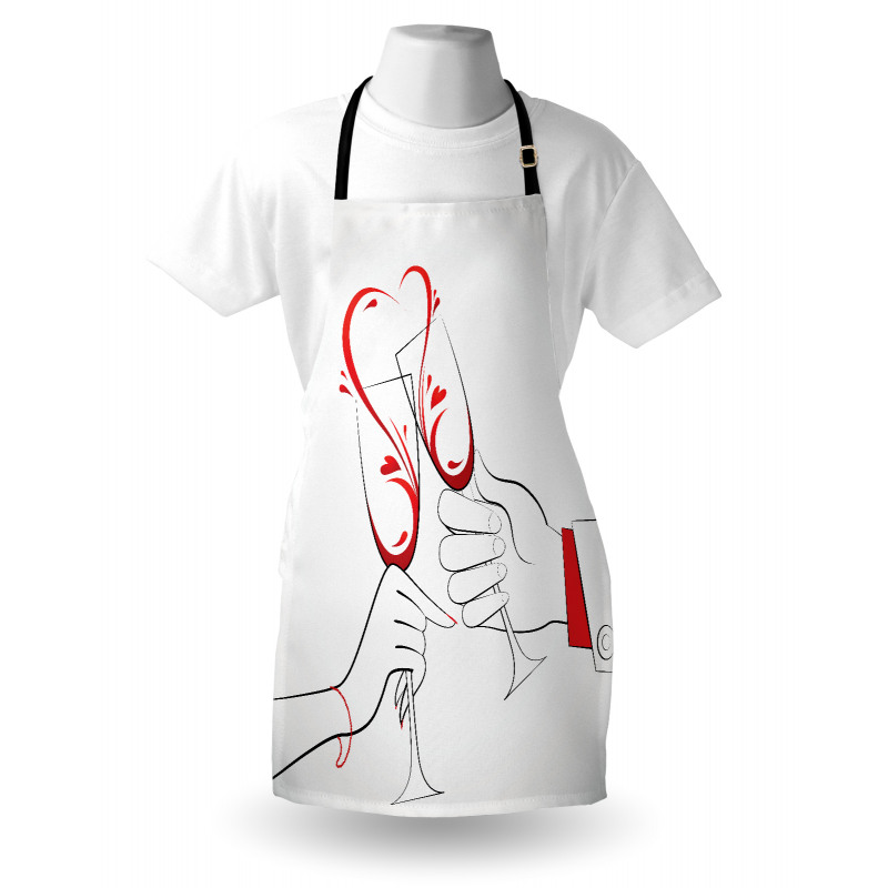 Clinking Flute Glass Apron