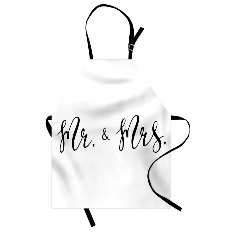 Mr and Mrs Text Apron