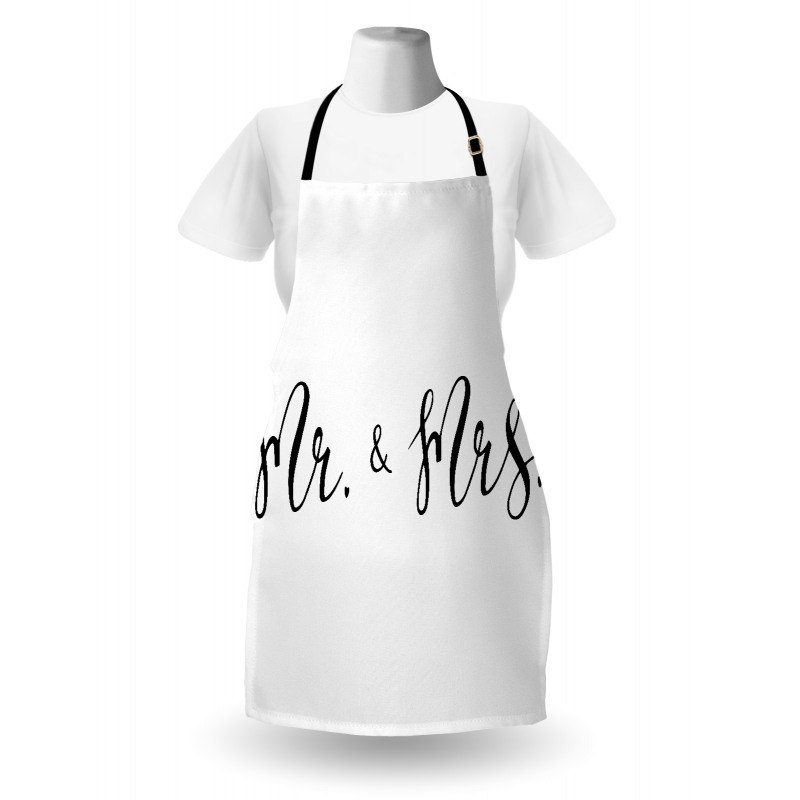 Mr and Mrs Text Apron