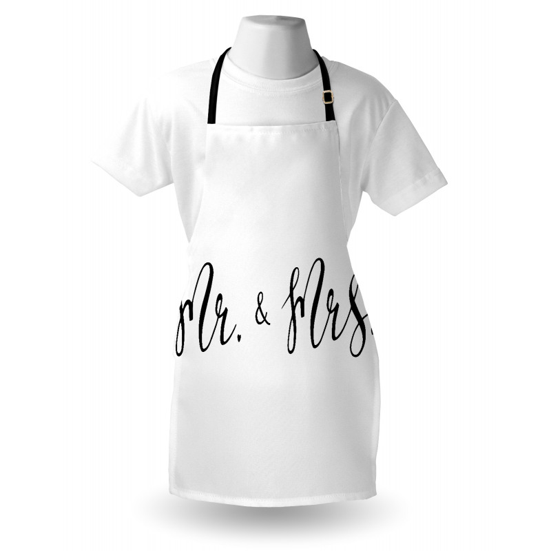 Mr and Mrs Text Apron