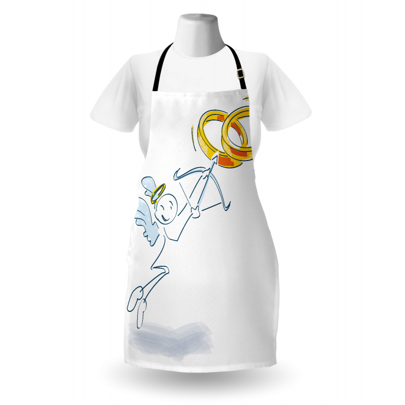 Funny Cupid Stickman Apron