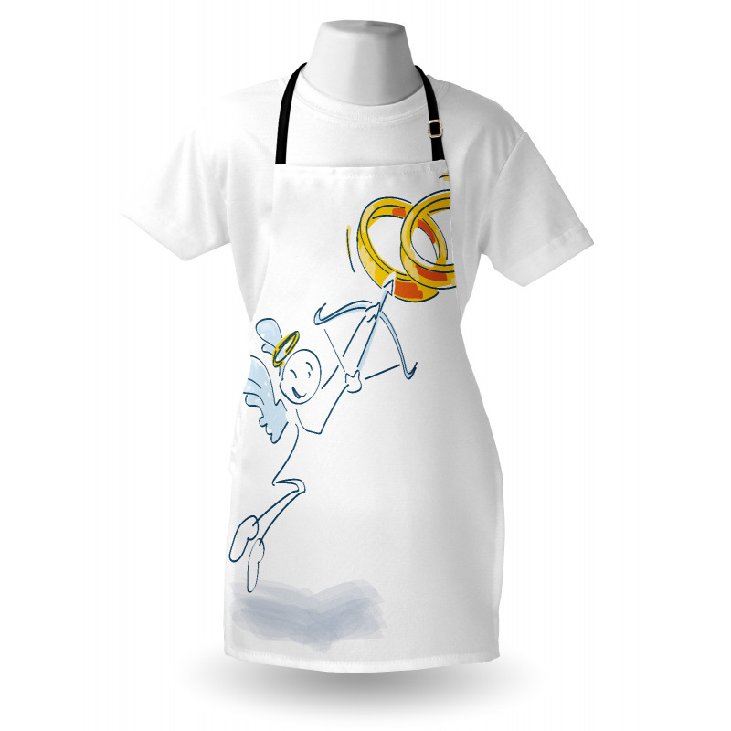 Funny Cupid Stickman Apron