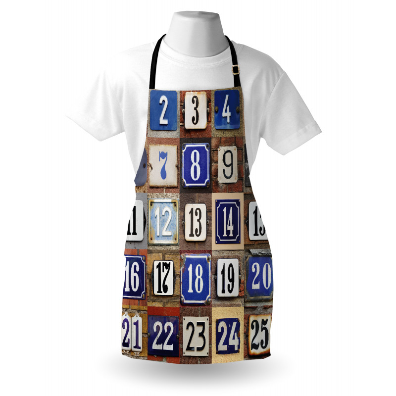 House Numbers Collage Apron