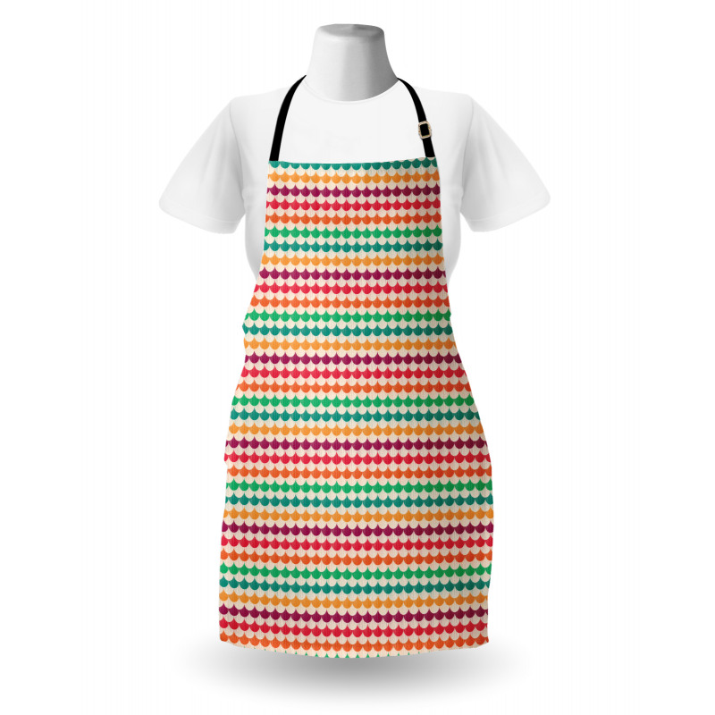 Stripy Vivid Waves Apron