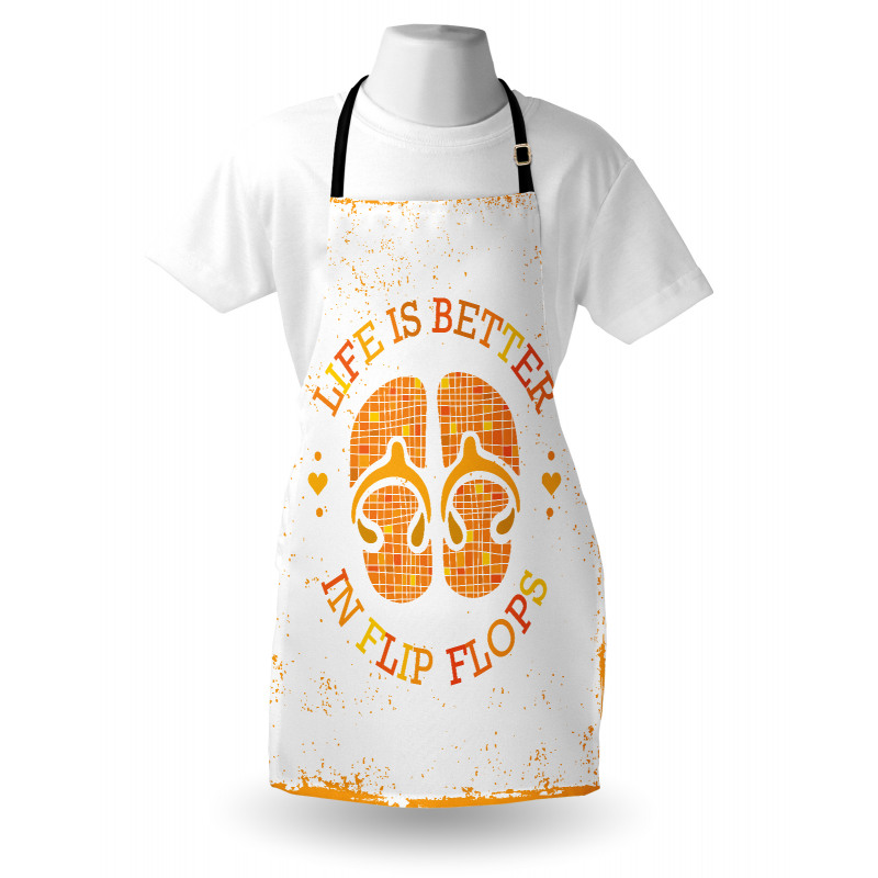 Stained Grungy Motif Apron