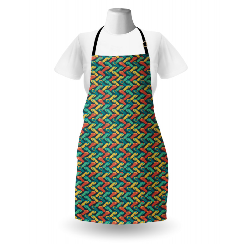 Zigzag Design Slipper Apron