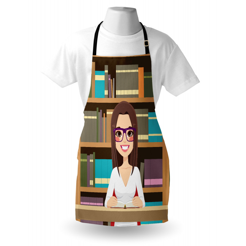 Student Girl Reading Book Apron