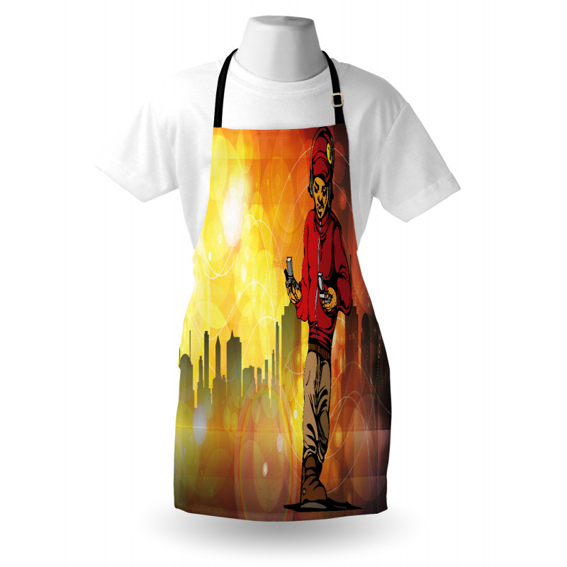 Rap Music City Skyline Apron