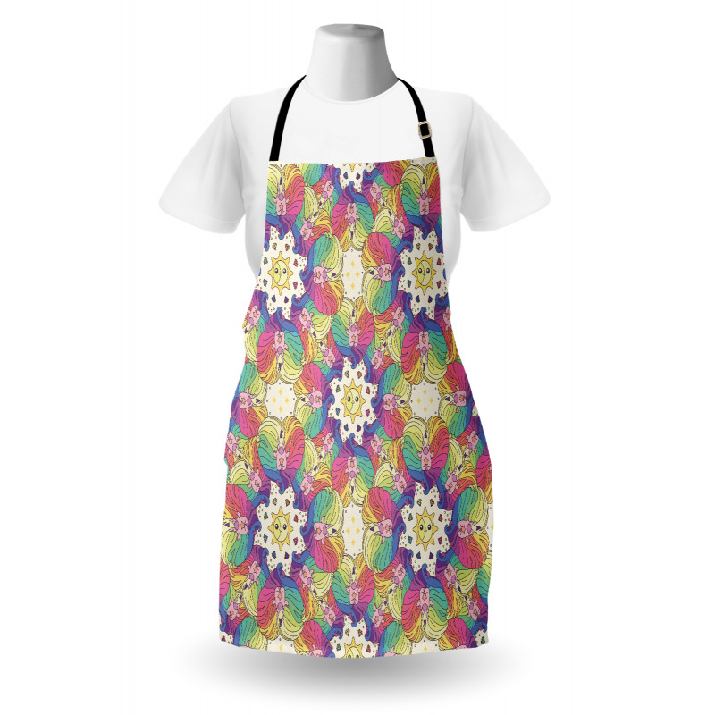 Rainbow Hearts Sun Apron