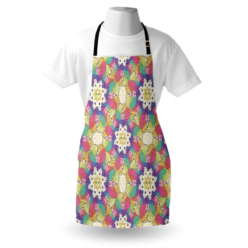 Rainbow Hearts Sun Apron