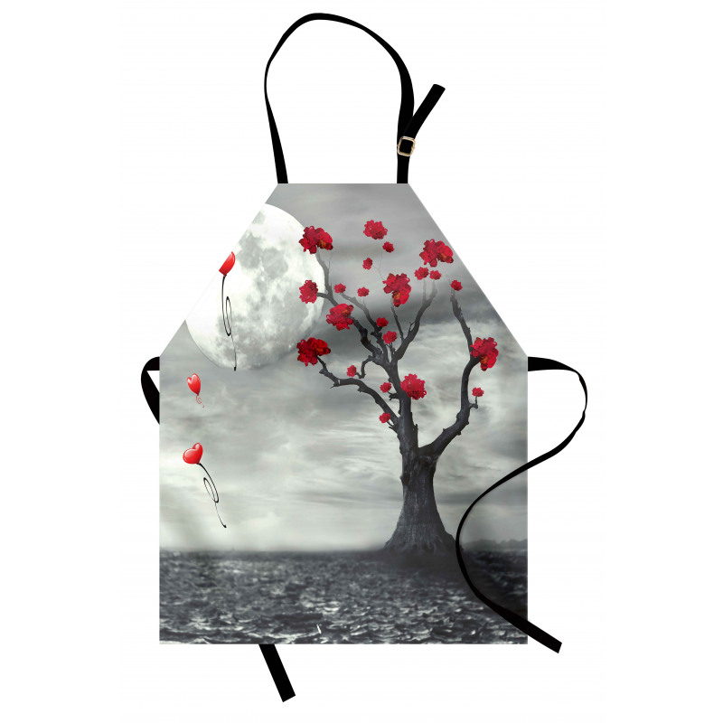 Romantic Full Moon Night Apron