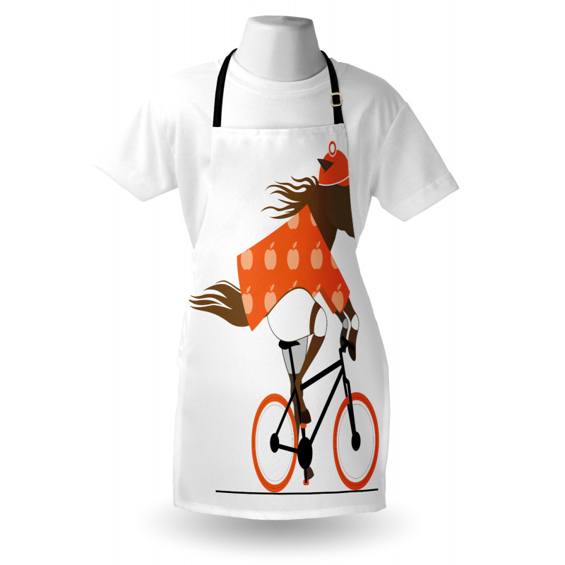 Hipster Horse Riding Bike Apron