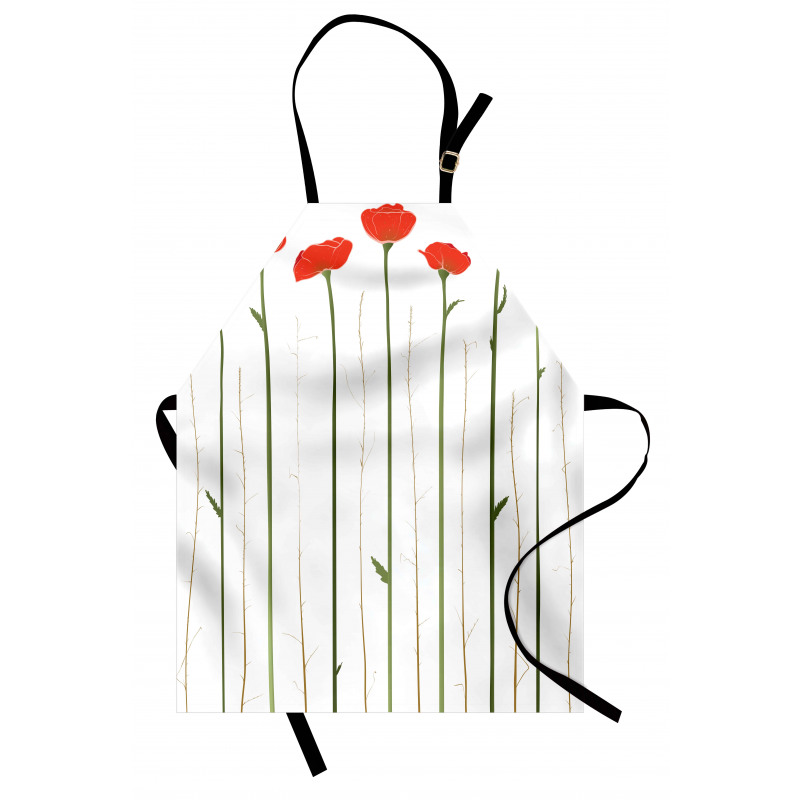 Red Poppies on Spring Apron