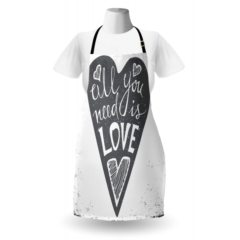 Retro Love Heart Image Apron