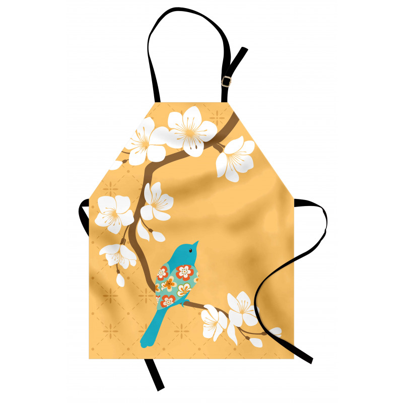 Birds on Cherry Blossom Apron