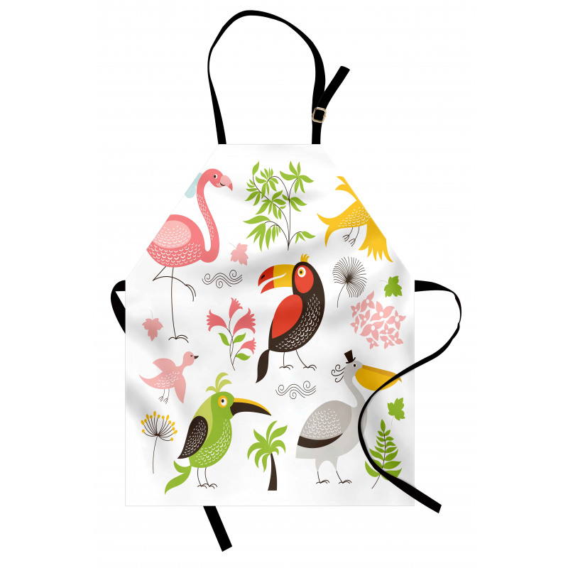 Flamingo and Pelican Apron