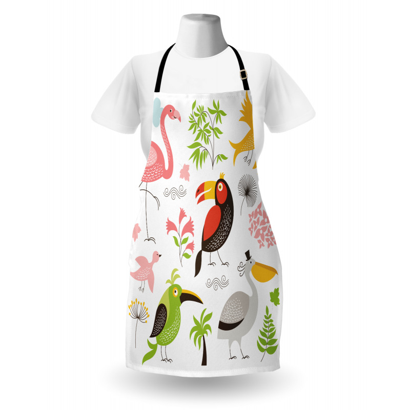 Flamingo and Pelican Apron