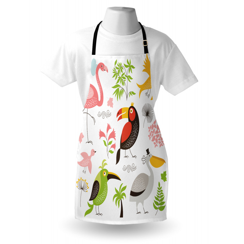 Flamingo and Pelican Apron