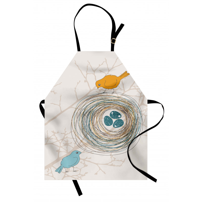 Blue Eggs in Birds Nest Apron