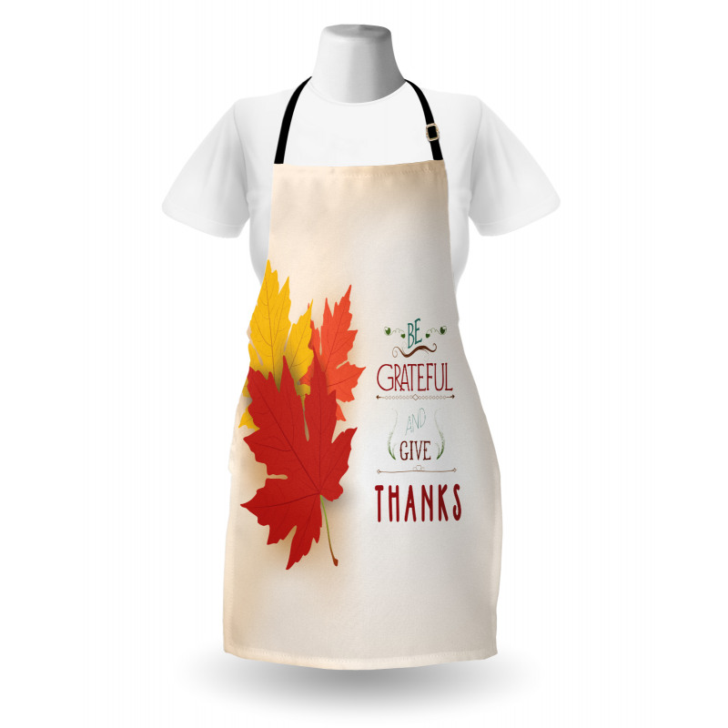 Maple Leaves with Phrase Apron